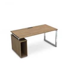 Стол с тумбой под системный блок ГЛОСС ЛИНЕ НССБ-О.984 Теаквоод / GLOSS LINE Teakwood