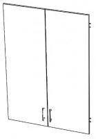 Комплект средних дверей У.ДШ-2Д Бук светлый