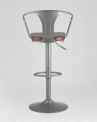 Стул барный TOLIX ARMS SOFT Серебристый