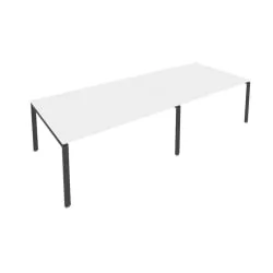 Переговорный стол (2 столешницы) Metal System Б.ПРГ-2.4 Белый/Антрацит