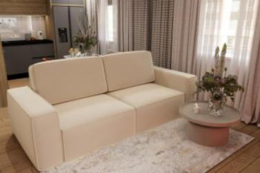 Диван прямой Сунндал (Berhouse) Цвет фасада: Серый велюр; Тип: Прямой; Материал фасада: Металл/Велюр