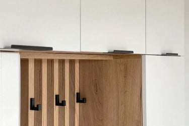 Антресоль двухдверная Бери MPR-025 Дуб крафт золотой/белое дерево