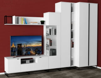 Полка навесная City средняя белый