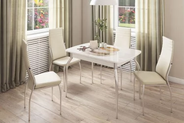 Стол обеденный раздвижной Танго Белый