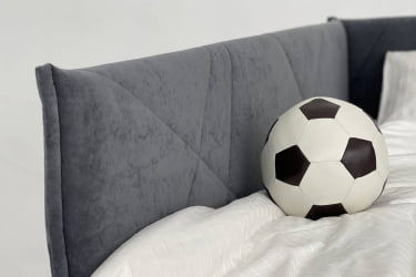 Односпальная кровать с подъемным механизмом Бест (Тахта) КМ.T-15 графит (велюр)