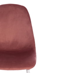 Дизайнерский стул BREEZE (mod. 4724) вельвет/металл, 44 х 53 х 87 см, Coral (коралловый) HLR44 / белый