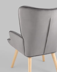 Кресло Хью велюр Серый