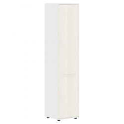 Шкаф-колонка с глухой дверью EDIS EHCS 42.1 Ясень Траун Белый Белый