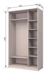 Черный шкаф-купе Хит-24-14-11 Аруба Венге