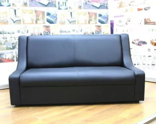 Диван офисный тройной Клерк 9 Черный Ecotex 3001