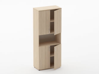 Шкаф высокий закрытый с нишей Glassy 6.19.111 Бук светлый