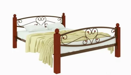 Кровать Каролина Lux plus 1200х2000 Коричневая