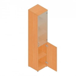 Шкаф для документов узкий с тонированными стеклами Р.П-2СТ бук Бавария