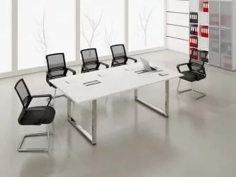 Стол рабочий, прямолинейный GLOSS LINE НСР-П.004.2 Белый Премиум