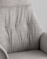 Кресло офисное TopChairs Neoma светло-серый экокожа ткань