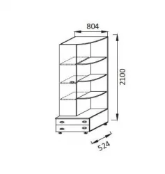 Детский шкаф для игрушек ПМ-4 Юниор-6