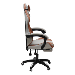 Кресло 907 KINGQUEEN, замша, цвет светло-серый с массажем, арт 907-LGrey