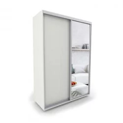 Шкаф-купе в коридор Акцент-Сим ДЗ 1000х600 Выбеленное дерево