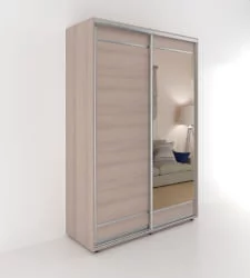 Шкаф-купе 2-х дверный Акцент-Лайт Д3 1000х600 Ясень шимо светлый