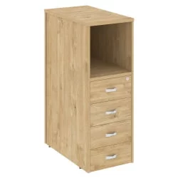 Тумба 4 ящика завершающая, левая ONIX O.R-TV-4(L) Тиквуд светлый