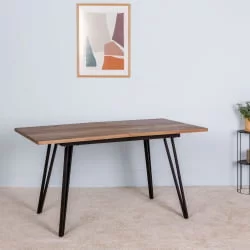 Стол раскладной Диего 140-180 white Галифакс Табак