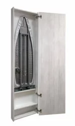 Узкий шкаф в прихожую Iron Box (правый) Беленый дуб