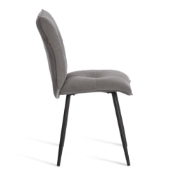 Стул обеденный Sweet флок , 46х55х88, серый/черный, 29