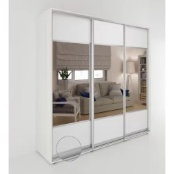 Шкаф-купе 3-х дверный Акцент-Дуэт КВ 2100х600 Выбеленное дерево