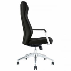 Кресло руководителя BRABIX PREMIUM Viking EX-759, синхромеханизм, алюминий, натуральная кожа, черное