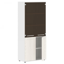 Шкаф комбинированный EDIS EHCS 85.2 Ясень Траун Белый Белый