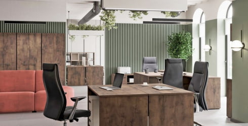 Комплект офисной мебели LEMO №3 Таксония шоколадная Кашемир