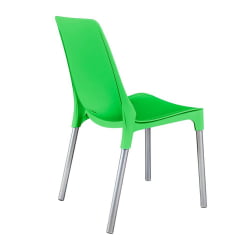 Стул GENIUS (mod 75) металл/пластик, 46x56x84cм, зеленый/ножки хром