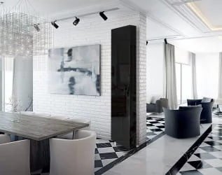 Шкаф в черном глянцевом стекле Драйв Шелф (левый) Венге