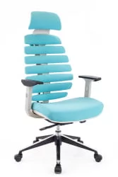Эргономичное кресло Ergo Black ткань Бирюзовый