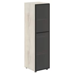 Шкаф колонка со стеклянной дверью LOFTIS LMC 40.2L Сосна Эдмонт