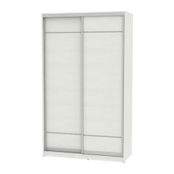 Шкаф-купе белый лдсп B-220х135х60-3(ВД-D7D7)