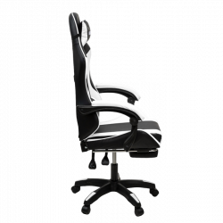 Кресло 1209-1 KINGQUEEN, цвет черный/белый, 1209-1-black-white-mass