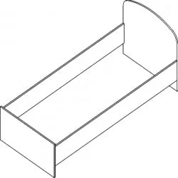 Односпальная кровать Проспект Гм.КРО-8 дуб