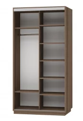 Шкаф-купе двухдверный Экспресс Дуо Комби 1200х2200h Ясень шимо тёмный