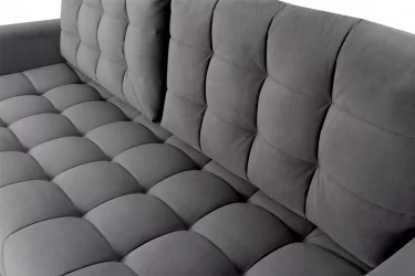 Серый диван из велюра Бремен 1 Стандарт Альба темно-серый