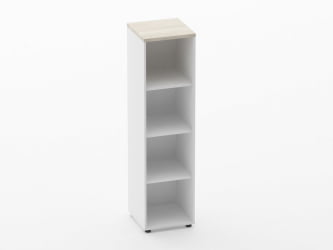 Шкаф 3 узкий открытый Deka 10.16.10 Дуб Сантана светлый/Белый