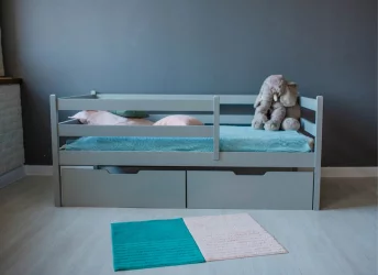 Детская кровать для девочки RooRoom VK-11с Серая