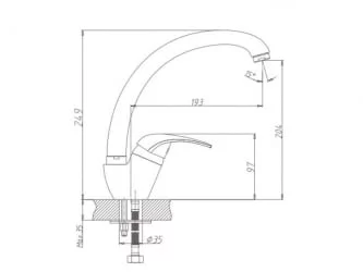Кухонный смеситель глянцевый MG003/Q1