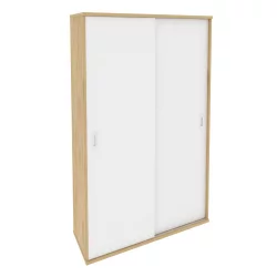 Шкаф-купе с полками ONIX O.SHK-1.1 Тиквуд Светлый/Белый