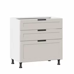 Тумба кухонная 800 с 3 ящиками ЛЮКС (4) Джамис ЛД 296.930.000.124 Белый Кашмир