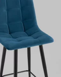 Стул полубарный Джанго велюр Синий