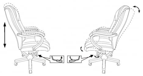 Кресло руководителя Бюрократ T-9926WALNUT/BLACK