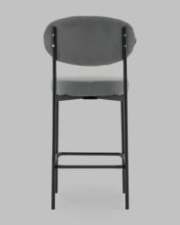 Стул Полубарный Бриф ДД ПБ велюр серый / DD