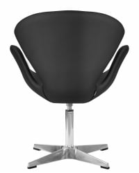 Кресло дизайнерское DOBRIN SWAN Черный кожзам P13