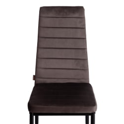 Металлический стул Easy (mod. JSC02-1) металл, флок, 41 х 52 х 96 см, Dark grey (темно-серый) HLR24 / черный